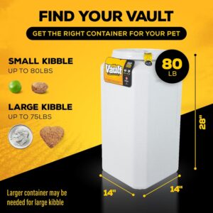 Gamma2 Vittles Vault Pet Food Storage Containers – Sealed Dog and Cat Food Storage Container, Fits up to 80lbs, Made in the USA – [14″L x 28″H]