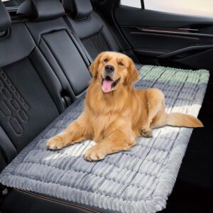 Backseat Dog Car Bed Mat, Non-Slip Travel Dog Bed for Backseat Extenders, Lightweight & Easy-to-Store, Soft Durable & Easy-to-Clean Car Seat Protector for SUVs, Trucks & Sedans (23.5″ x 51″)