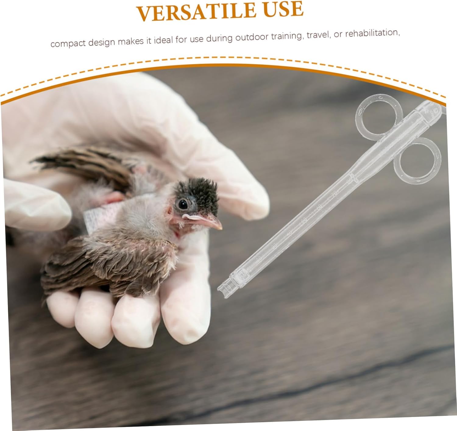 Mikikit 2Pcs Bird Feeding Tubes Durable Pigeon Feeder for Cockatiels Parrots Transparent Design Easy to Clean for Liquid Feeding Travel - Image 3