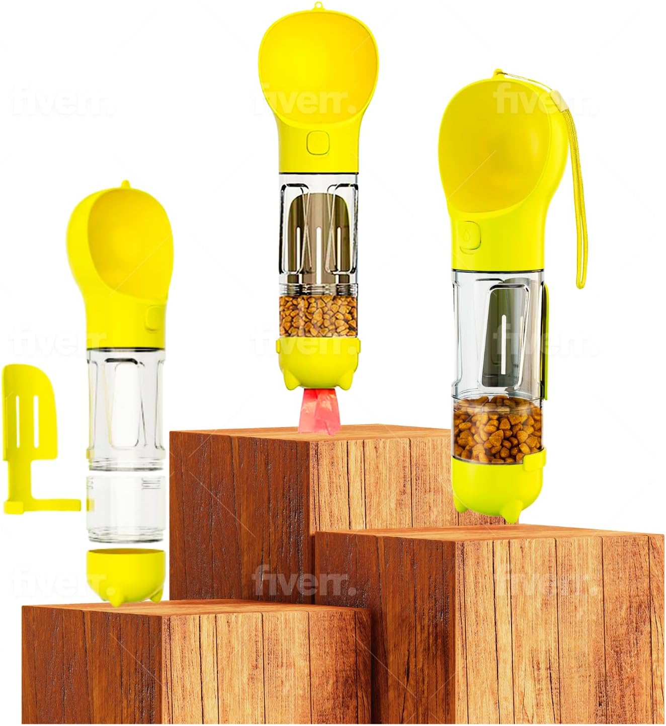 Portable Dog Accessories Leak Proof & Lightweight 4-in-1 Dog Water Bottle for Walks - Image 8