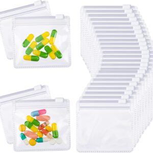Nuanchu 48 Pieces Pill Pouches Bags Set Reusable Zippered Pill Baggies...