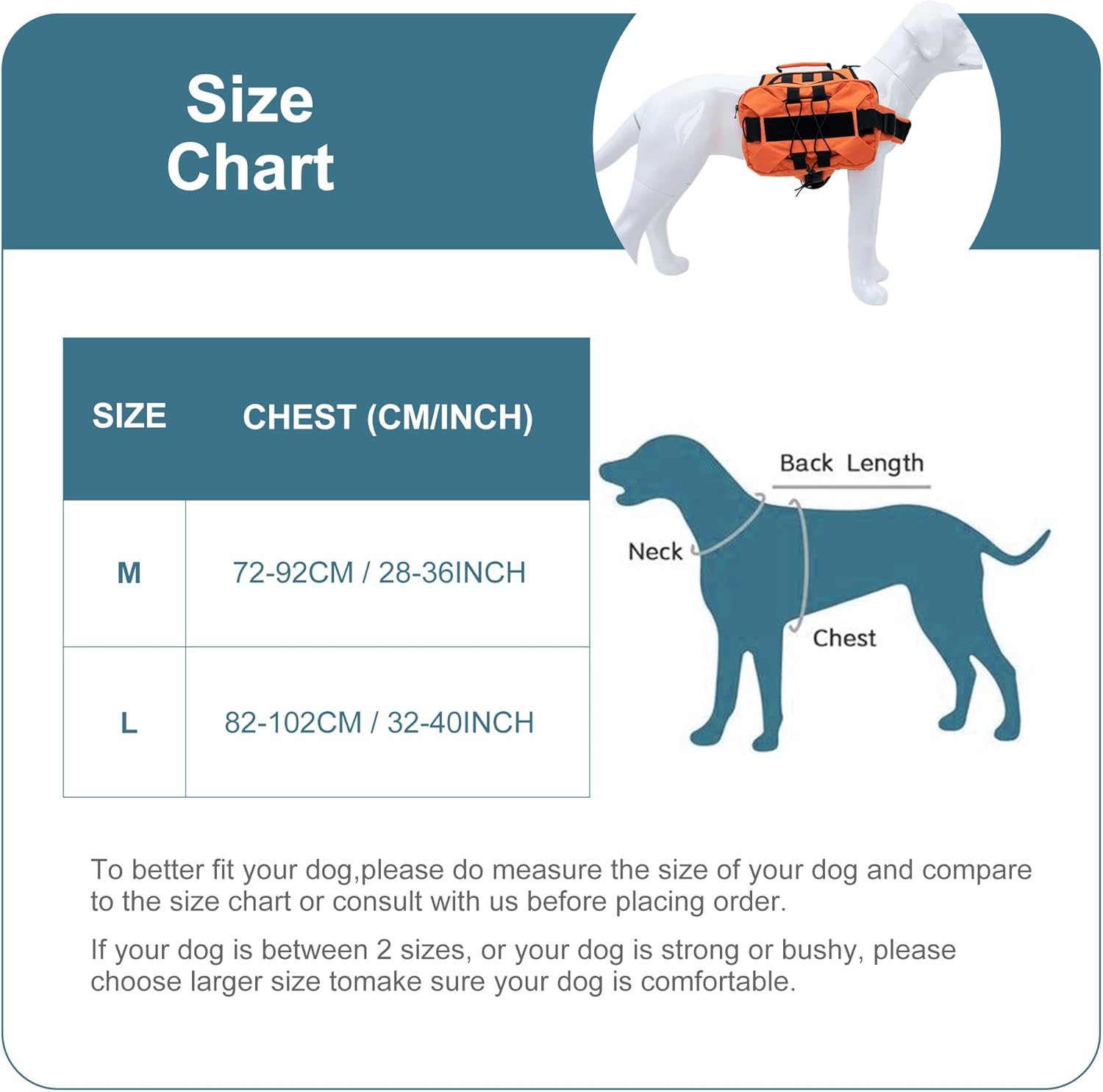 Large Dog Backpack, Outdoor Hound Saddle Bag Dog Pack with Side Pockets for Small Medium Large Dogs, Adjustable Tactical Dog Pack for Hiking, Travel, Camping, Training Red M - Image 2