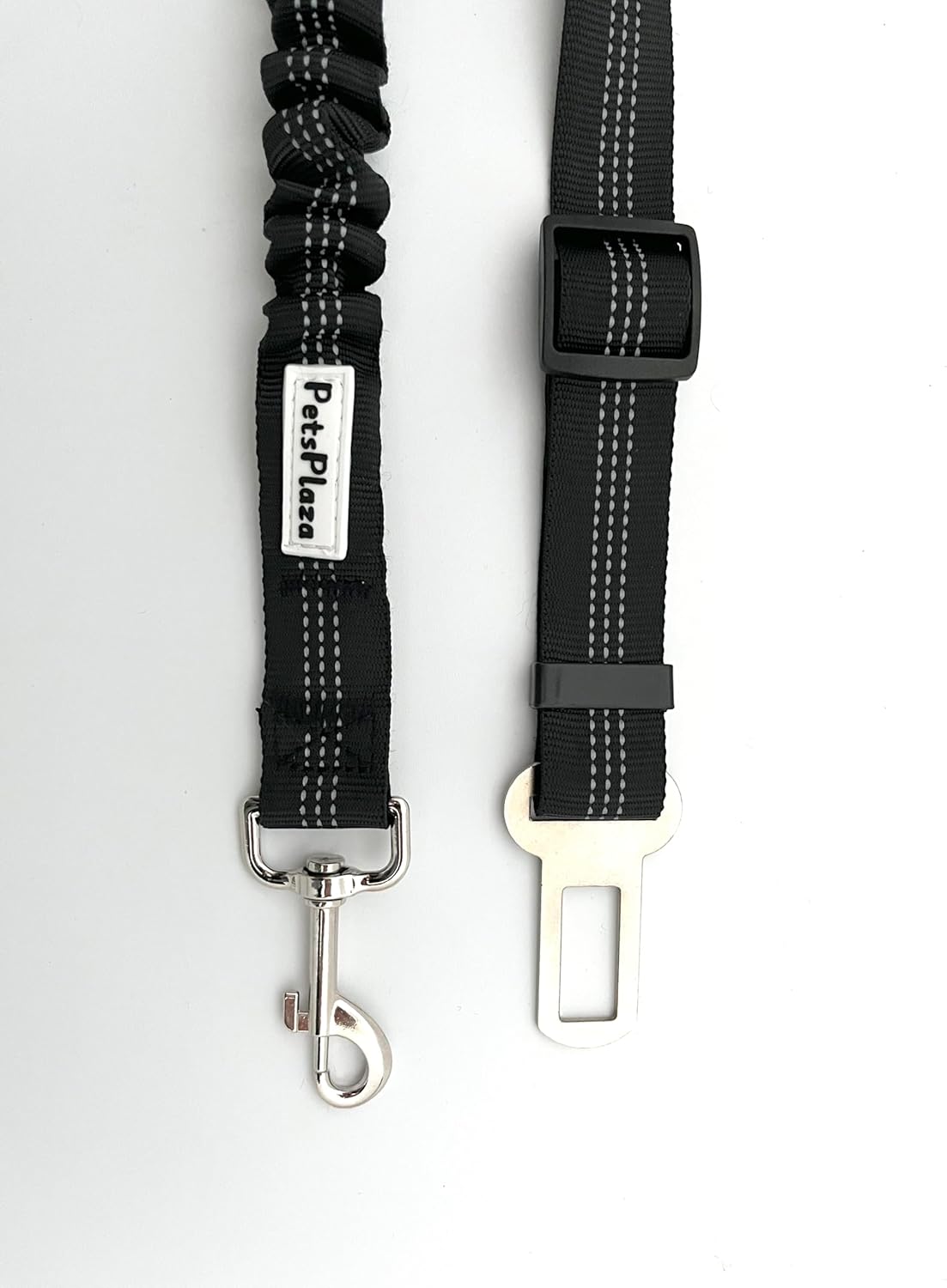 PETSPLAZA Dog Seat Belt, Retractable Dog Car Harness Adjustable Dog Seat Belt for Vehicle Nylon Pet Safety Seat Belts Heavy Duty & Elastic (Black) - Image 5