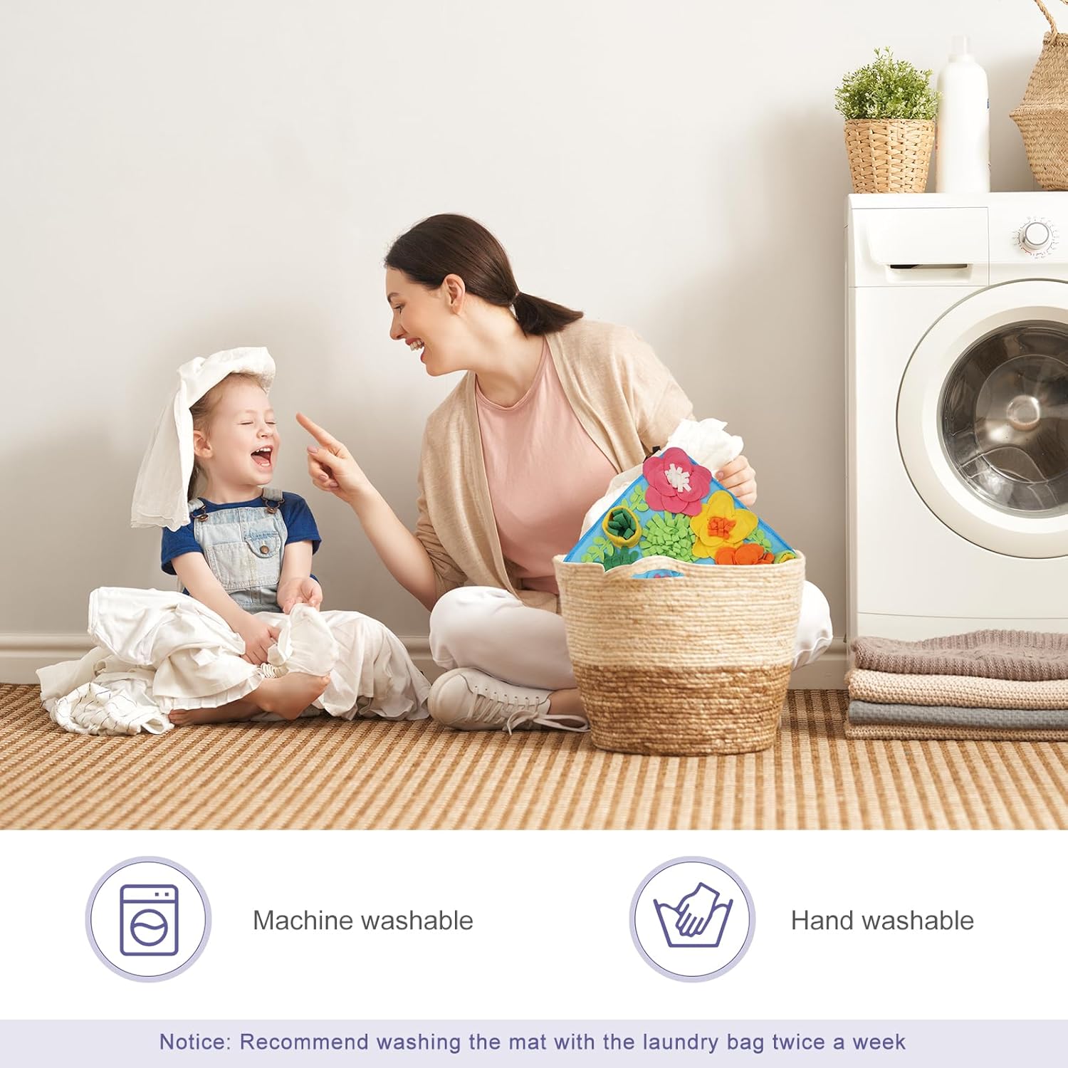 JXTZ Snuffle Mat for Dogs, Interactive Snuffle Mat, 15.4 x15.4 inches for Small & Medium Pets, Pet Treats Feeding Mat for Boredom Relief, Slow Feeder, Felt Wool Feeding Mat, Puzzle Toy for Dogs, Cats - Image 4