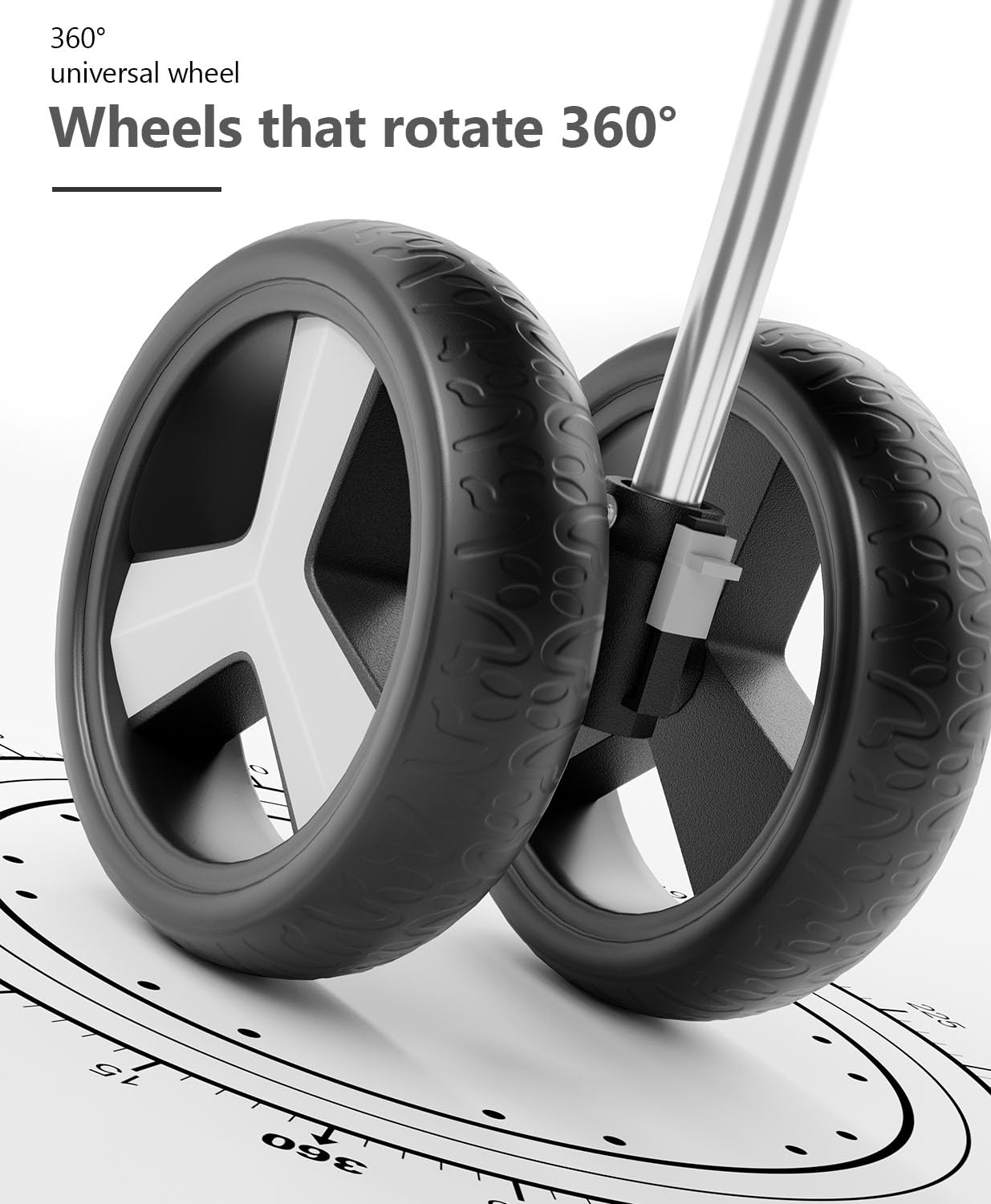 Pet Stroller with 3 Wheels for Small/Medium Pets, Portable Travel Foldable Carrier Jogger for Dog Cat Puppy Kitty, Rear Wheel Breaks, Storage Basket, Visible Mesh with Weather Cover (Pink) - Image 6