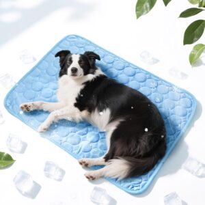 awrose Dog Cooling Mat, Summer Self Cool Pet Cooling Blanket for Dogs Cats, Easy Washable Foldable Dog Cool Pad for Crate, Bed, Floor, Car Seats, Lawns, Indoor, Outdoor