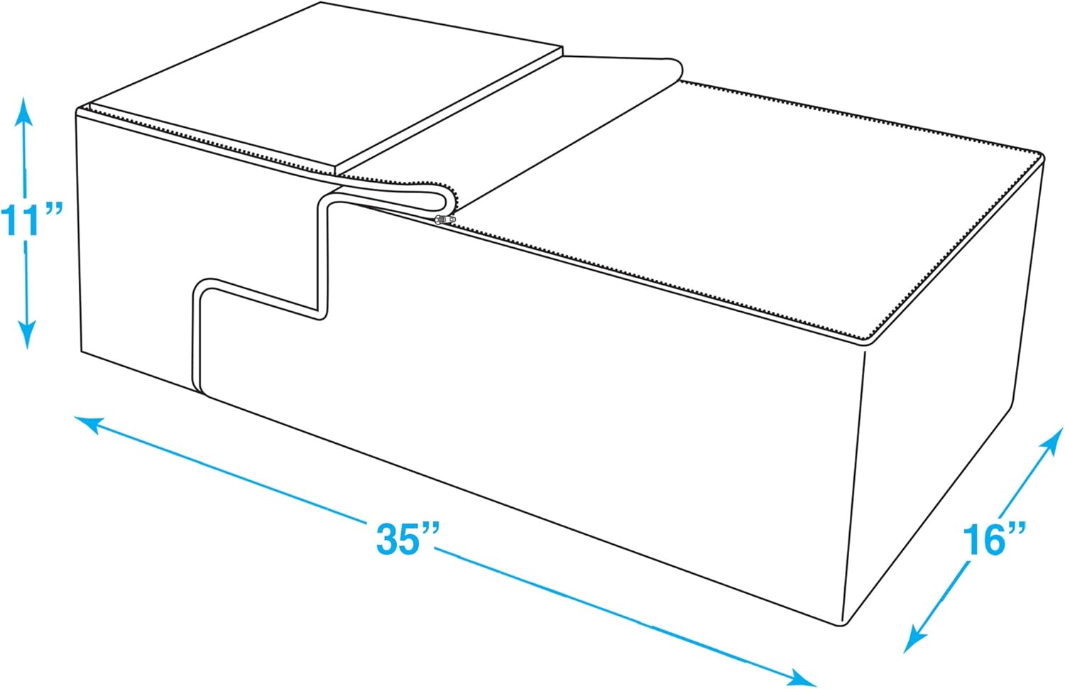 Best Pet Supplies Foldable Foam Pet Steps for Small Dogs and Cats, Portable Ramp Stairs for Couch, Sofa, and High Bed Climbing, Non-Slip Balanced Indoor Step Support, Paw Safe - Ash Gray Linen,4-Step - Image 7