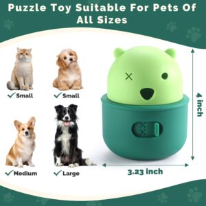 Silicone Dog Slow Feeder Toy – Interactive Puzzle Feeder & Food Dispenser for Small & Large Dogs – Enrichment Toys for Mental Stimulation – Fun Puppy Chew Toys & Cat Treat Dispenser to Keep Pets Busy