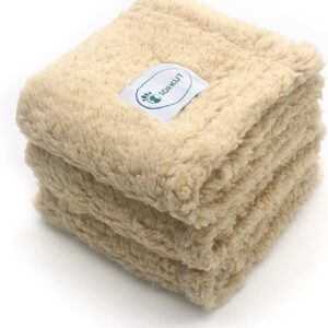1 Pack 3 Dog Blanket Calming Blankets Fluffy Premium Fleece Puppy Blanket Soft Sherpa Pet Blanket for Dog Puppy Cat Beige,Small (23" x15’’)