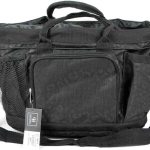 Jeffers Poplar Head Grooming Bag – Horse Grooming Organizer Tote with Pockets for Brushes, Tools, Clippers, Shampoo, Detangler – Stable Barn Kit Carrier for Horses, Pets, Livestock, Covert Cheetah