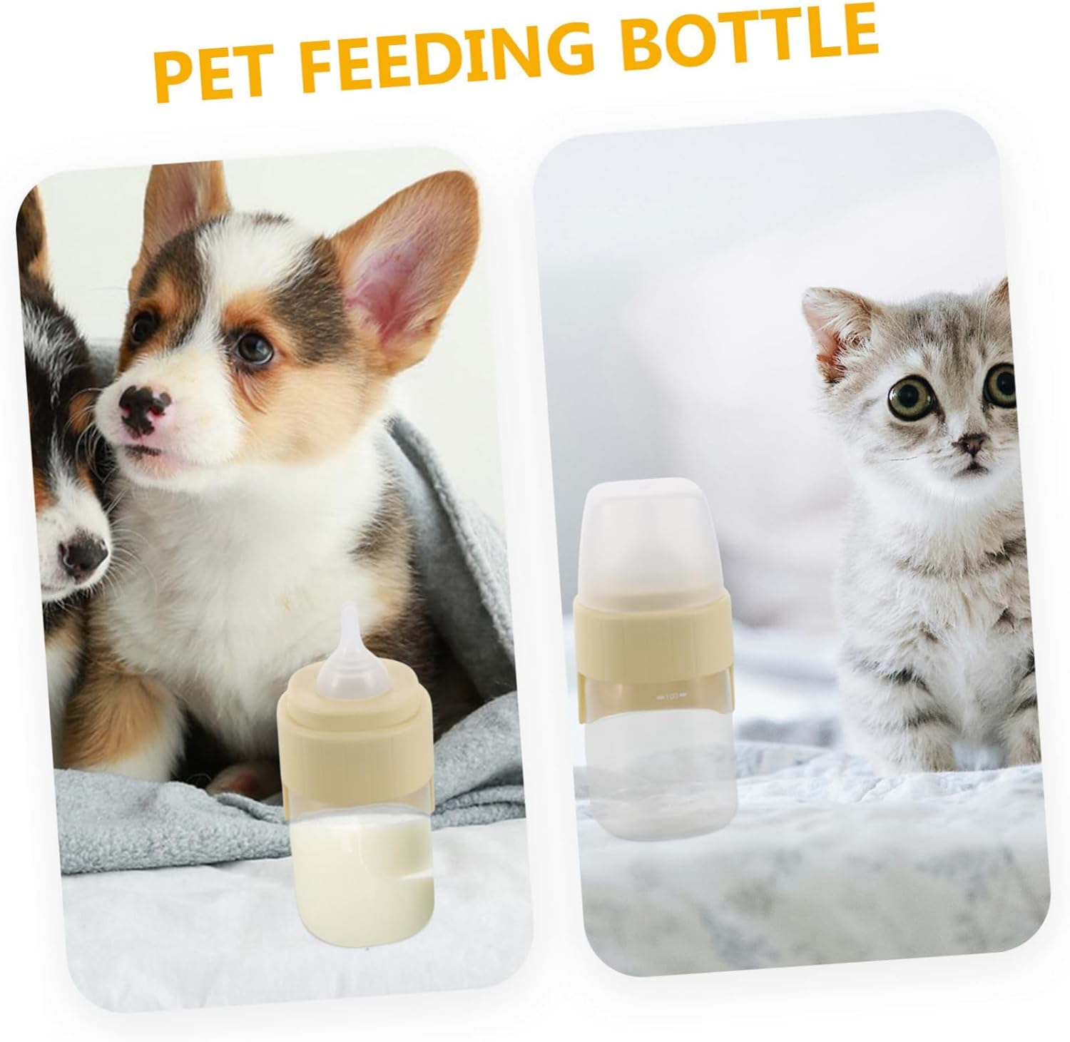 GANAZONO Newborn Pet Feeding Bottle for Kittens and Puppies Travel Friendly Design with Nipple for Safe and Comfortable Feeding Easy to Animal Nursing Bottle - Image 7