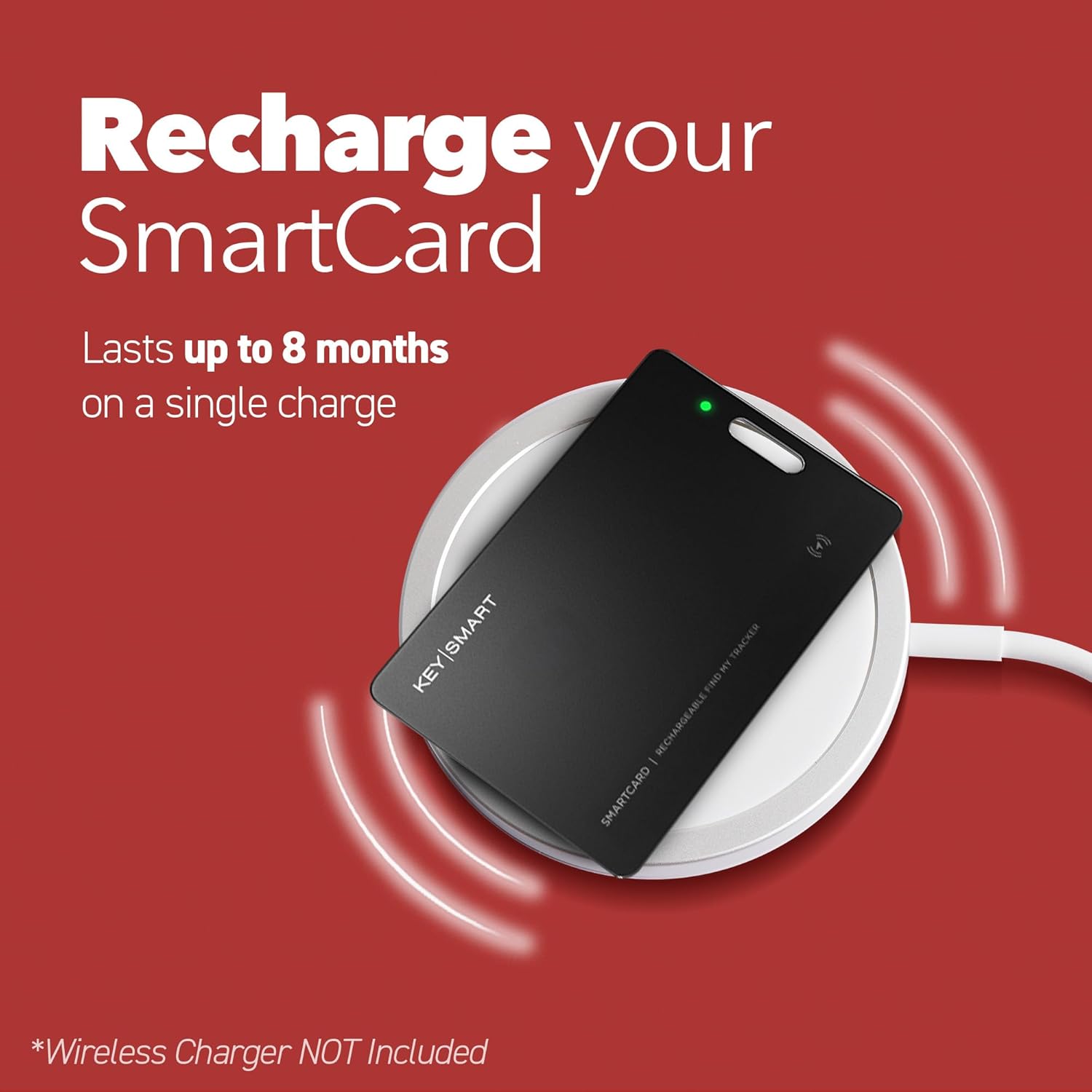 KeySmart MFI-Certified SmartCard Wallet Tracker Card, Compatible with Apple Find My App, Rechargeable Thin GPS Item Finder for Luggage Tag, Smart Bluetooth Tracking with Key Chain Hole Black, 3 Pack - Image 3