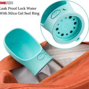Portable Dog Water Bottle, Fashion Dog Travel Water Bottle , Leak Proof Pet Water Bottle Dispenser for Walking, Easy to Carry Doggy Bottles, No Drip Dispenser, Food Grade, pet bottle (18.5 oz, Green)