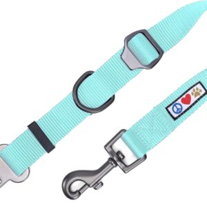 Pawtitas Dog Seat Belt | Pet Safety Seat Belt with Adjustable Strap for Small to Large Dogs | Exceeds Dog Safety Standards | Keep Your Dog Secure in The Car - Teal Car Seat Belt for Dogs