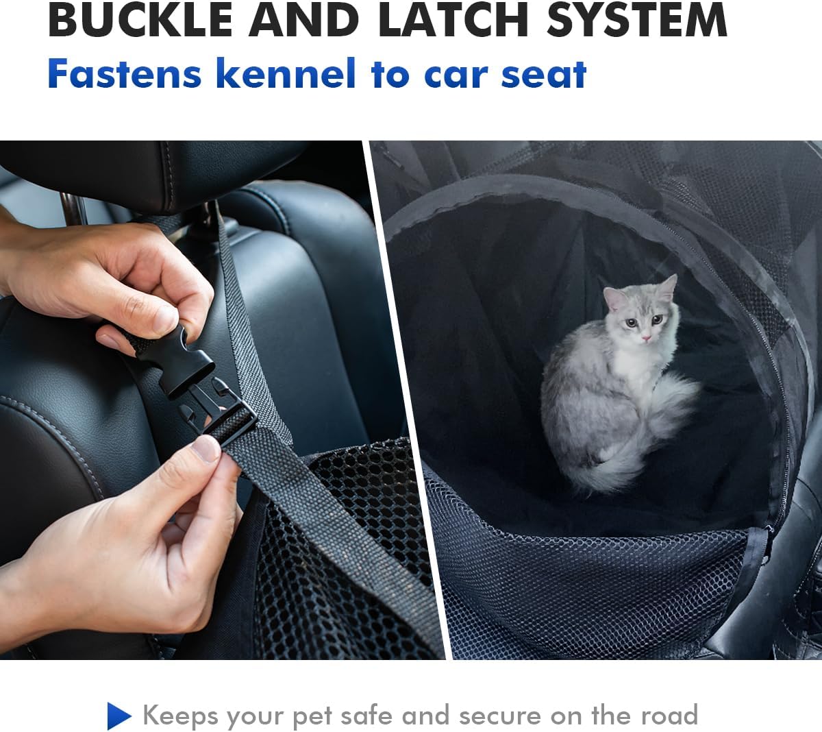 Pet Tube Soft Sied Dog Carries,Extra Long Cat Tunnel for Cars, Outsidet Enclosures Playpen Tunnel Catio for Long Distance Travel Road Trip - Image 4