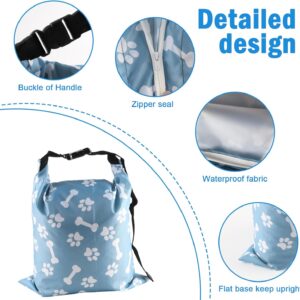 2Packs Dog Travel Bag,10 lb Dog Food Storage Container, Large Capacity Pet Travel Accessories, Reusable Dogs Food Carrier for Camping with 2Packs Collapsible Dogs Bowls,Perfect for Camping Trip