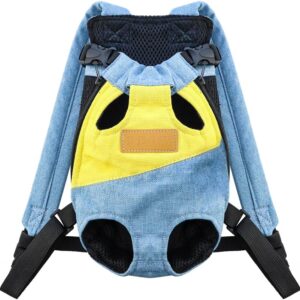 Pet Carrier Backpack, Adjustable Backpack Legs Out Easy-fit Chest Carrier for Medium Dogs Cats Puppies