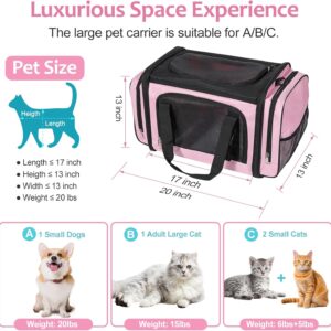 Large Cat Carrier, Pet Carrier, Dog Carrier for Small Dogs, Cat Carrie...