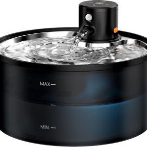 Wireless Cat Water Fountain Cordless: Battery Operated Cat Fountain - 108oz/3.2L Automatic Pet Water Dispenser Rechargeable Drinking Fountains for Cats Indoor with Motion Sensor Multiple Cats and Dogs