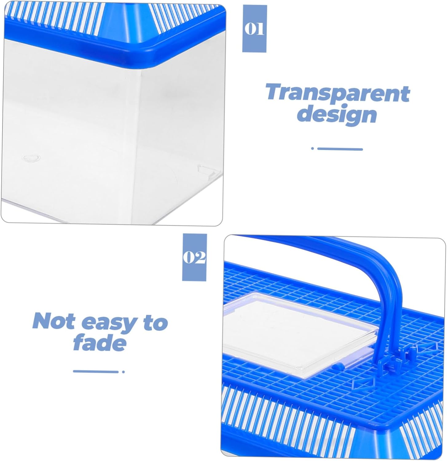 SUPVOX Red Eared Slider Turtle Tank Pet Feeding Box with Ramp Reptile Habitat Tank - Image 8