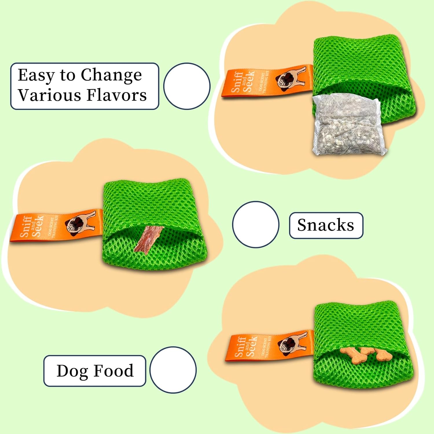 Dog scent training kit,Dog Brain Games, Hide and Seek Dog Toys, Dog Games - Fun Nose Work for Dogs, Sniff and Seek Dog Sniffing Toys , Dog Nosework Kit, Scent Work Kit for All Ages Dog (Green) - Image 6