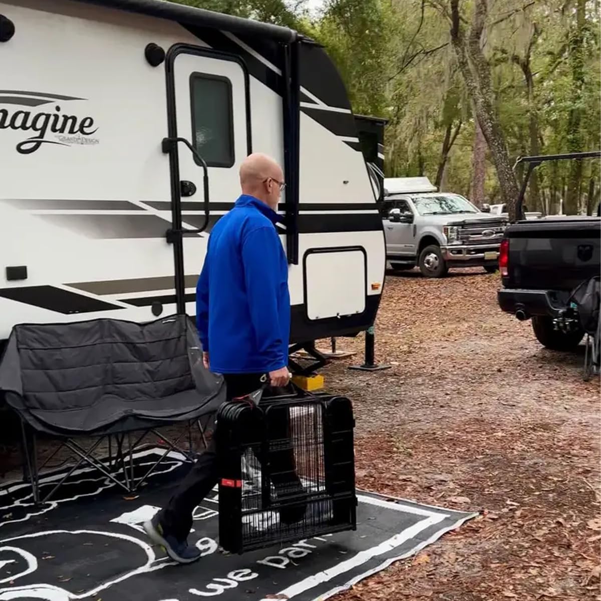 FXW Easy-Carry Straps, Fit 8-Panel of All Heights Dog Playpen, Designed for RV Trips, Orange│Patent Pending - Image 2