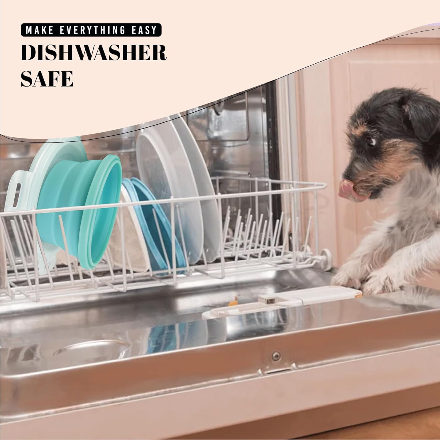 AVERYDAY 45oz Airtight Collapsible Dog Bowls with Lids, 2 Pack Portable Travel Dog Bowls for Large Medium Breeds, Silicone Food and Water Dish, 5.5 Cups Foldable Pet Bowl for Traveling and Camping - Image 7