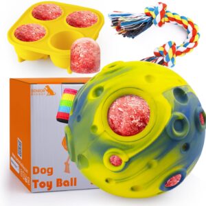 Interactive Dog Toys,3 in 1 Enrichment Toy,Dog Puzzle Toys Treat Dispensing,Fillable Frozen Mold,for Anxiety Relief and Keep Them Busy