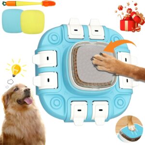 Dog Puzzle Toy, Dog Treat Puzzle Slow Feeder,Interactive Dog Toys for Boredom, Stimulation, IQ Training and Mental Enrichment Scenarios, Lake Blue