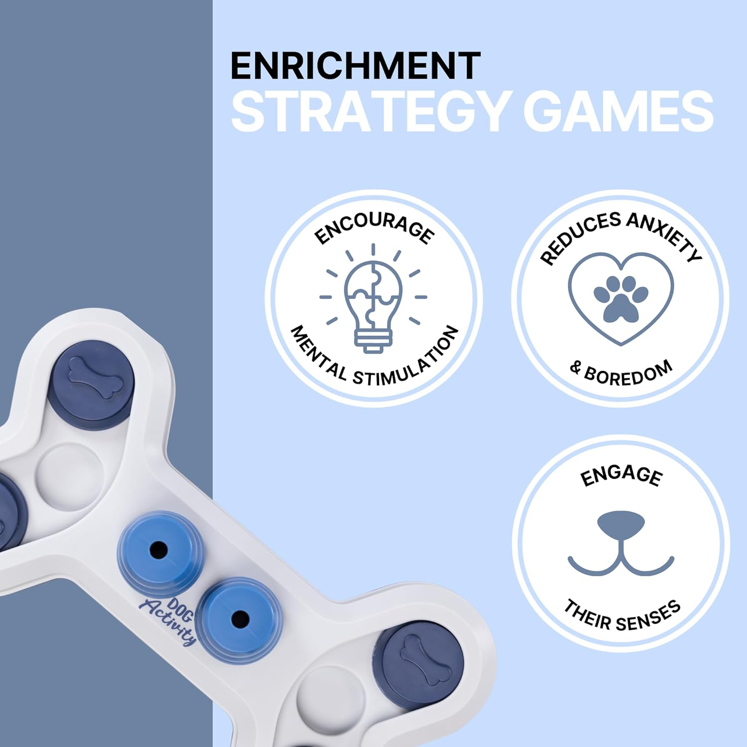 TRIXIE Flip Bone Dog Enrichment Toy, Beginner Level 1 Dog Puzzle, Interactive Treat Game - Image 2