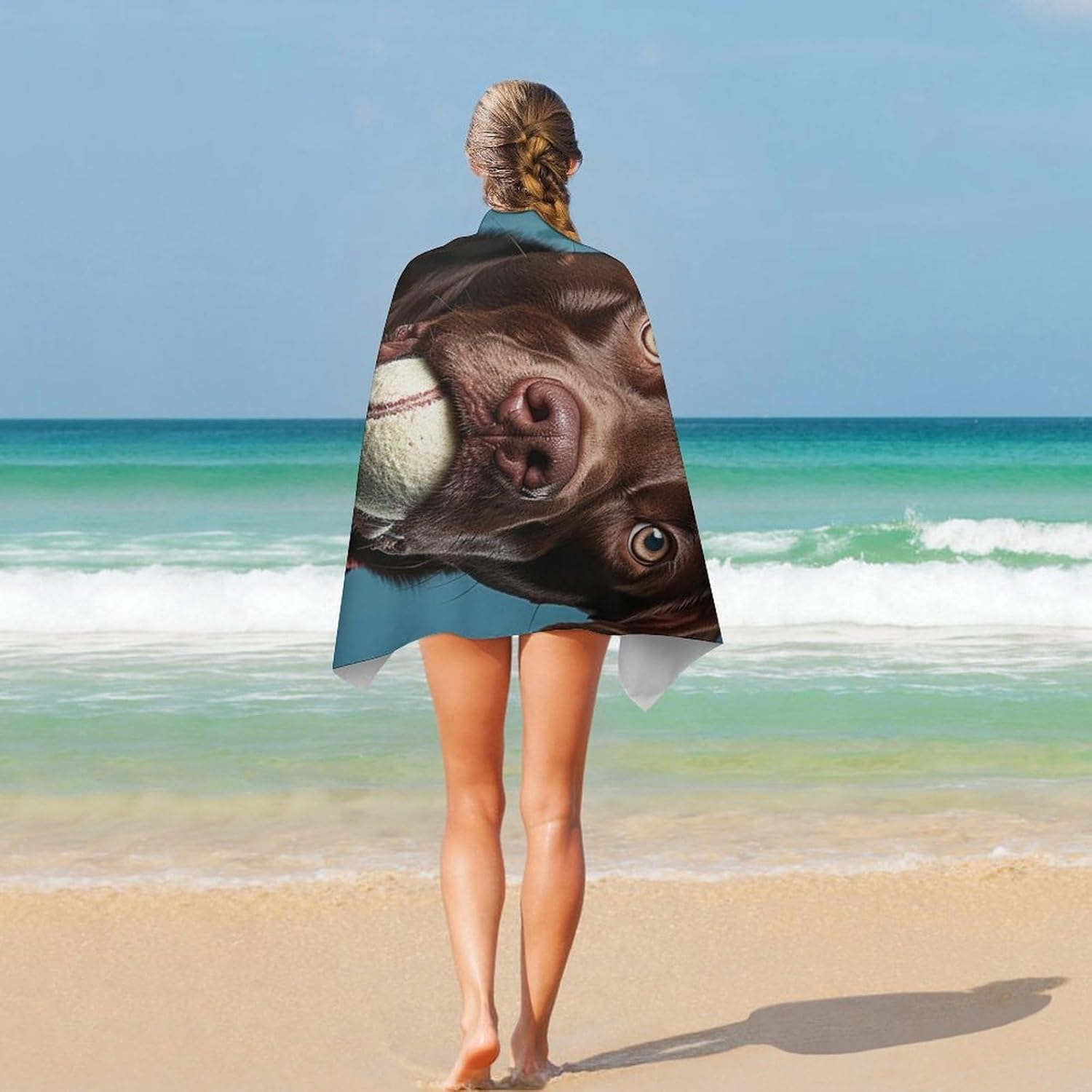 Beach Towel Oversized 31'' X 51'' Sand Free Quick Dry Absorbent Bath Towels Chew Toy Dog Beach Towels for Swimming Pool Lightweight Swim Travel Towel for Adult Gift Travel Vacation Essentials - Image 6