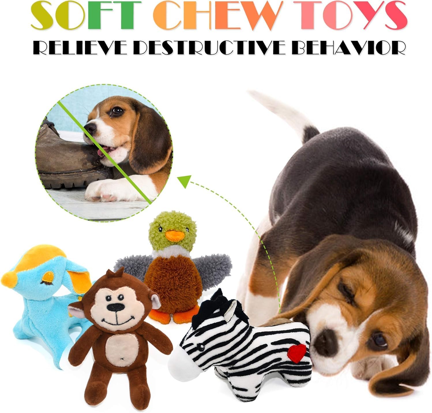 SHARLOVY Dog Squeaky Toys for Small Dogs,Stuffed Animal Puppy Toy,Cute Puppy Chew Toy for Dog Teething, for Small to Medium Dogs,Soft Plush Pet Toys Pack 12 in Gift Box - Image 5