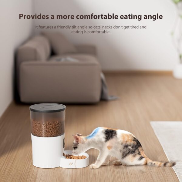 Automatic Cat Feeders, 3L Timed Cat Dry Food Dispenser, Dual Power Supply, Programmable Portion Size, Auto Pet Feeder for Cats and Small Dogs - Image 3