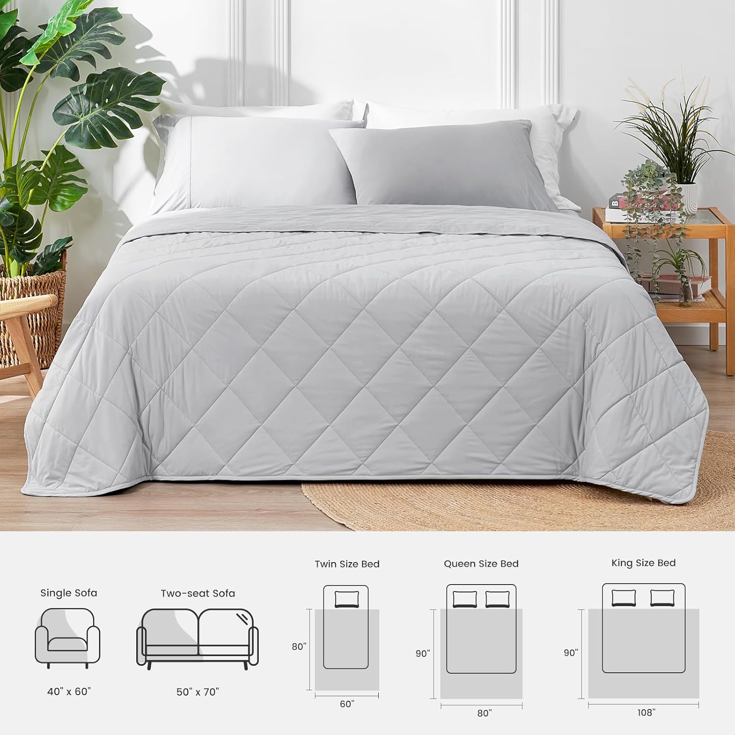 Cozy Bliss Cooling Throw Blanket for Hot Sleepers, Q-Max 0.4 Cooling Comfort 50x70, Cold Blankets for Night Sweats Sleeping, Ultra-Cool Lightweight Breathable Summer Blanket for Bed Travel - Image 9