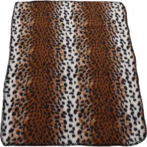 Fleece Pet Blanket, Effectively Isolate Warm and Comfortable Kennel for Camping, Travel, Hotel, Beach (Leopard Print, S)