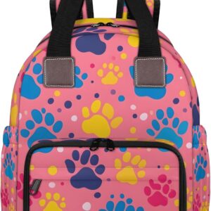 KOBLEN Dog Paw Prints Diaper Bag Backpack Baby Essentials Travel Tote Bag with Insulated Pockets Multi-functional Diaper Bags Organizer Bag for Women Men