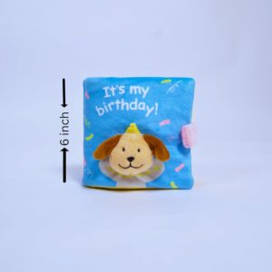 Interactive Birthday Dog Toy Book – Plush Pet Activity Book with Squeaker & Crinkle, Snuffle Mat Inside, Hide & Seek Treat Puzzle, Educational Play Toy for Dogs, Engaging & Durable for Hours of Fun