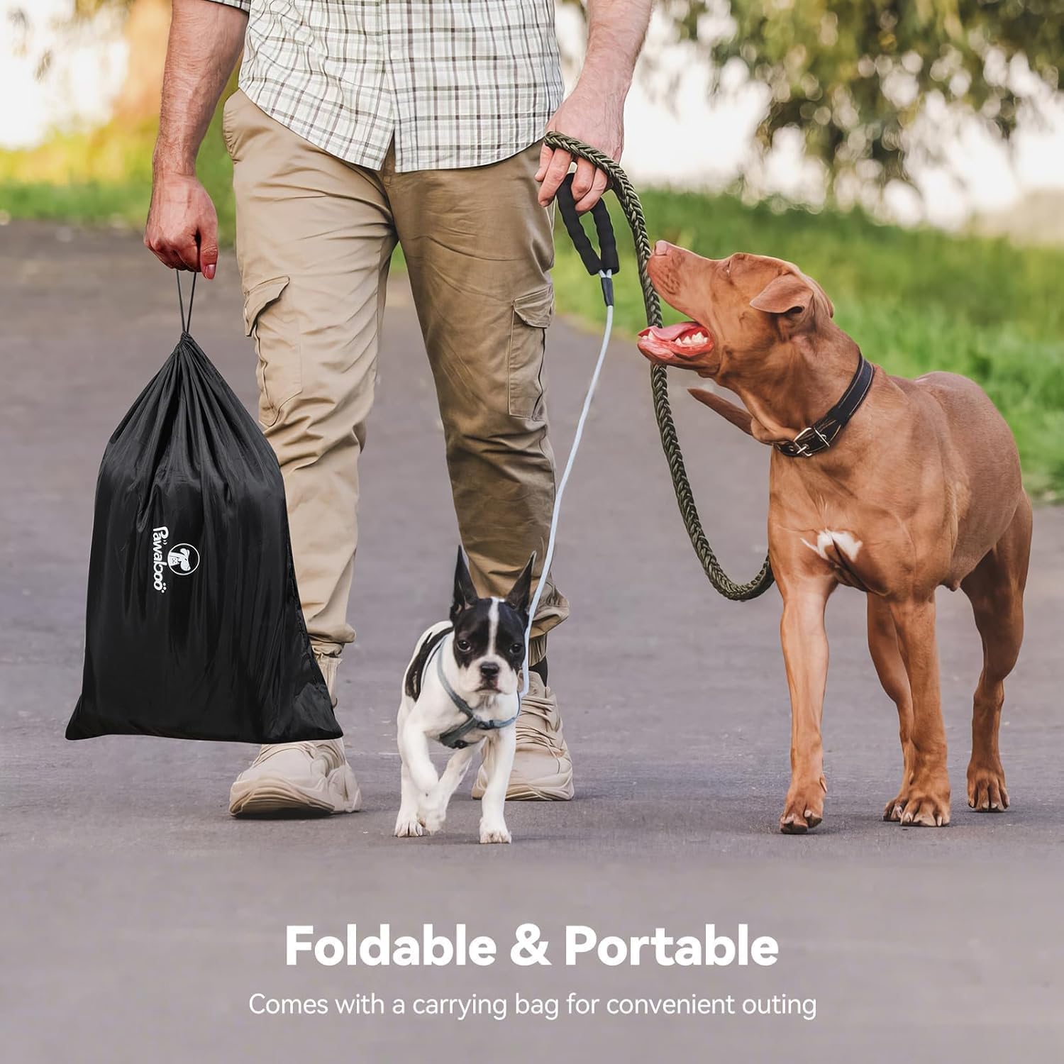 Cat Dog Playpen, 91x61x61cm Portable Puppy Playpen Dog Play Pen Indoors with Cover and Gate, Tear Resistant Thickened Fabric Waterproof Bottom Breathable Mesh Dog Fence, Gray & Black - Image 7