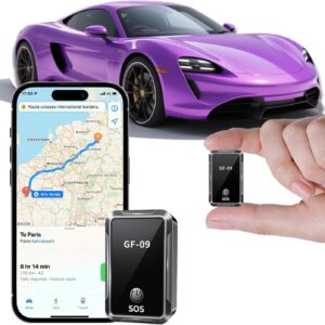 Mini GPS Tracker for Cars, Kids, Pets & Elderly – Real-Time Tracking Device with No Monthly Fee | Waterproof & Magnetic | Worldwide Coverage |iPhone & Android APP | SOS Button, Geo-Fence Alerts