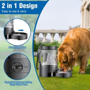 Dog Water Bottle Travel Bowl – 95oz Large Portable Dog Water Bowls Dispenser for Camping Essentials Hiking Traveling Beach Car Park Accessories, Leak Proof Pet Drinking Bottle Jug Bowls Dispenser