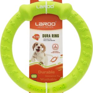 LaRoo Dog Toys for Aggressive Chewers,Floatable Dog Flying Disc,3 Sizes Dog Tug Toy,Interactive Dog Toys