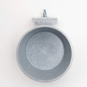 Lixit Kennel Cage Water Bowl Hanging – Non Spill Dog Crate Bowls – Durable Crate Water Bowl for Pets – Securely Attaches to Cage for Convenient Feeding and Drinking (20oz, Granite)