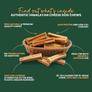 100% Natural Himalayan Yak Cheese for Dogs – XLarge (Pack of 1) – Sourced from Pristine Himalayan Foothill, Rawhide-Free, NO preservatives