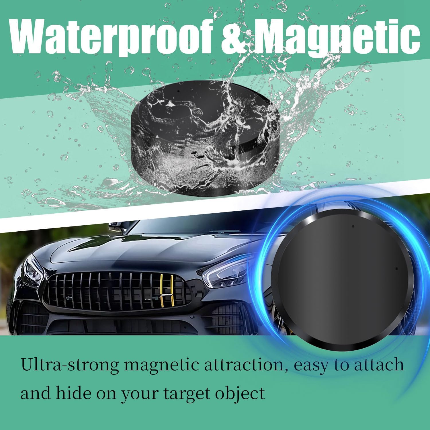 Mini GPS Tracker for Vehicles Car GPS Powerful Magnetic Waterproof Hidden Tracker Real-Time Localization for Vehicles/Children/Pets Compatible with Android iOS No Subscription - Image 3
