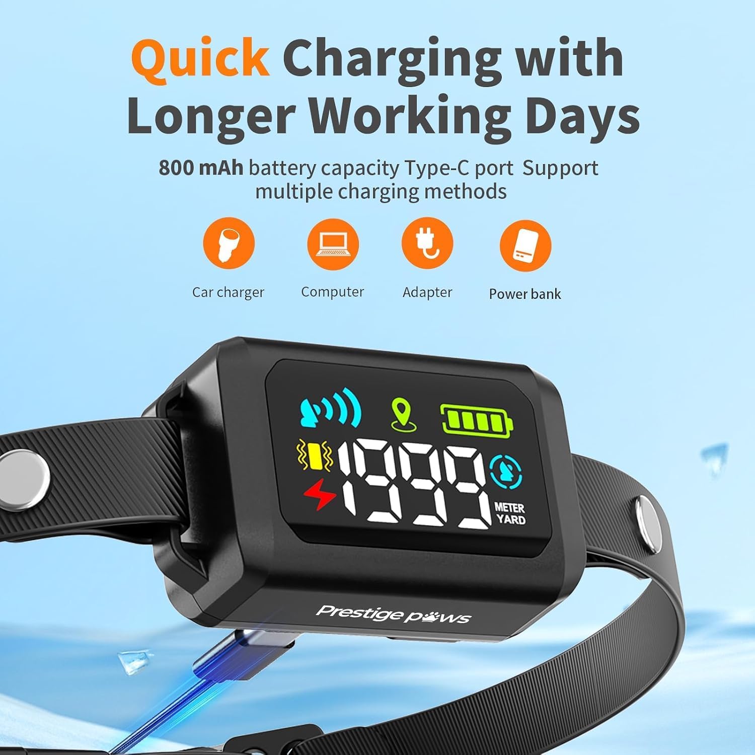 GPS Wireless Dog Fence - No Monthly Fee, Waterproof Pet Containment System with Smart Shock Collar - Safe GPS Tracker for Dogs - Adjustable, Rechargeable, Easy Setup - Image 5