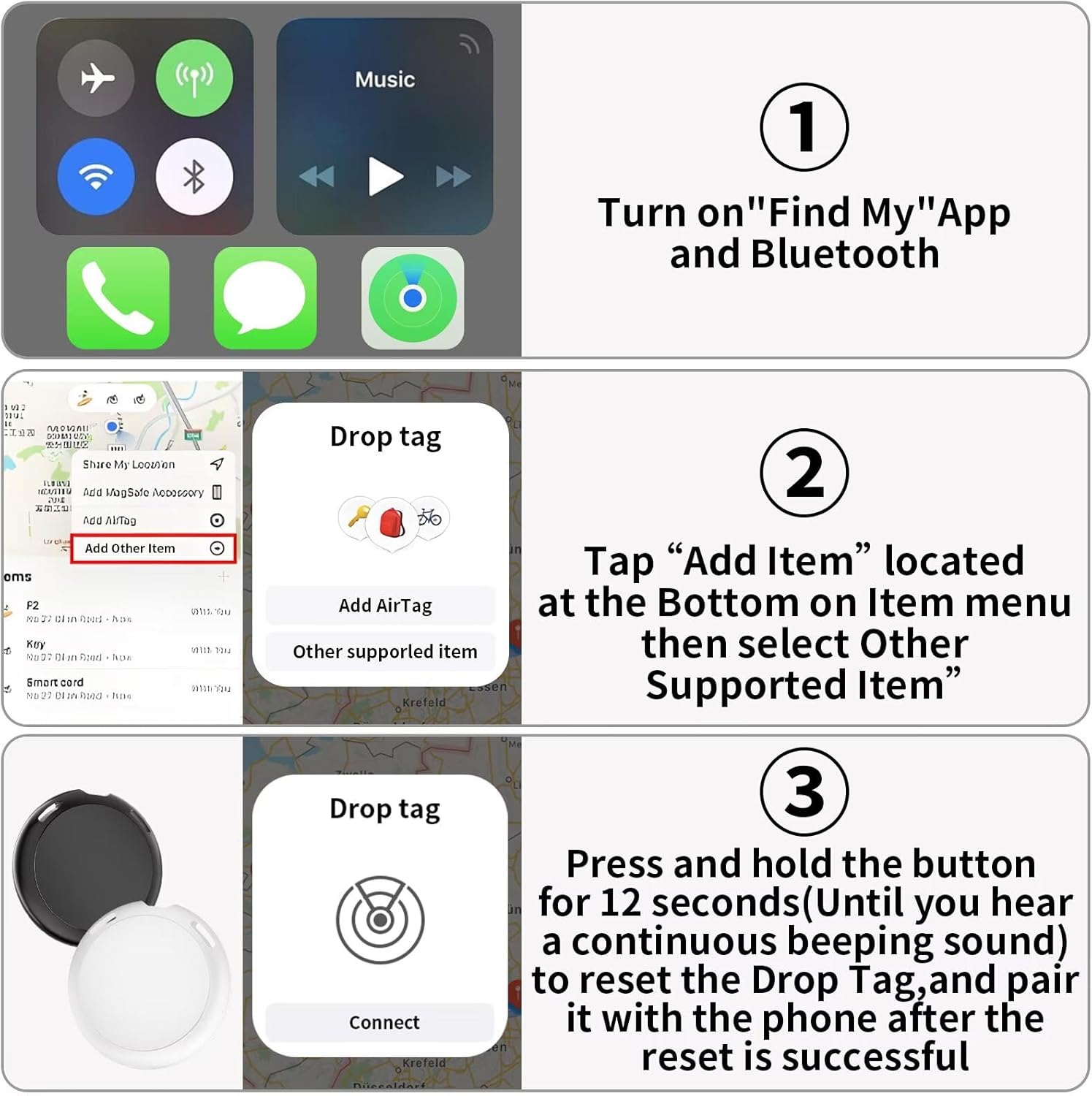 2 Pack GPS Tracker for Vehicles Work with Find My (iOS Only) Real Time Mini Car Item Finder Global Coverage Hidden Car Locator Tracking Device No Monthly Fee or Subscription No SIM Card Required - Image 8