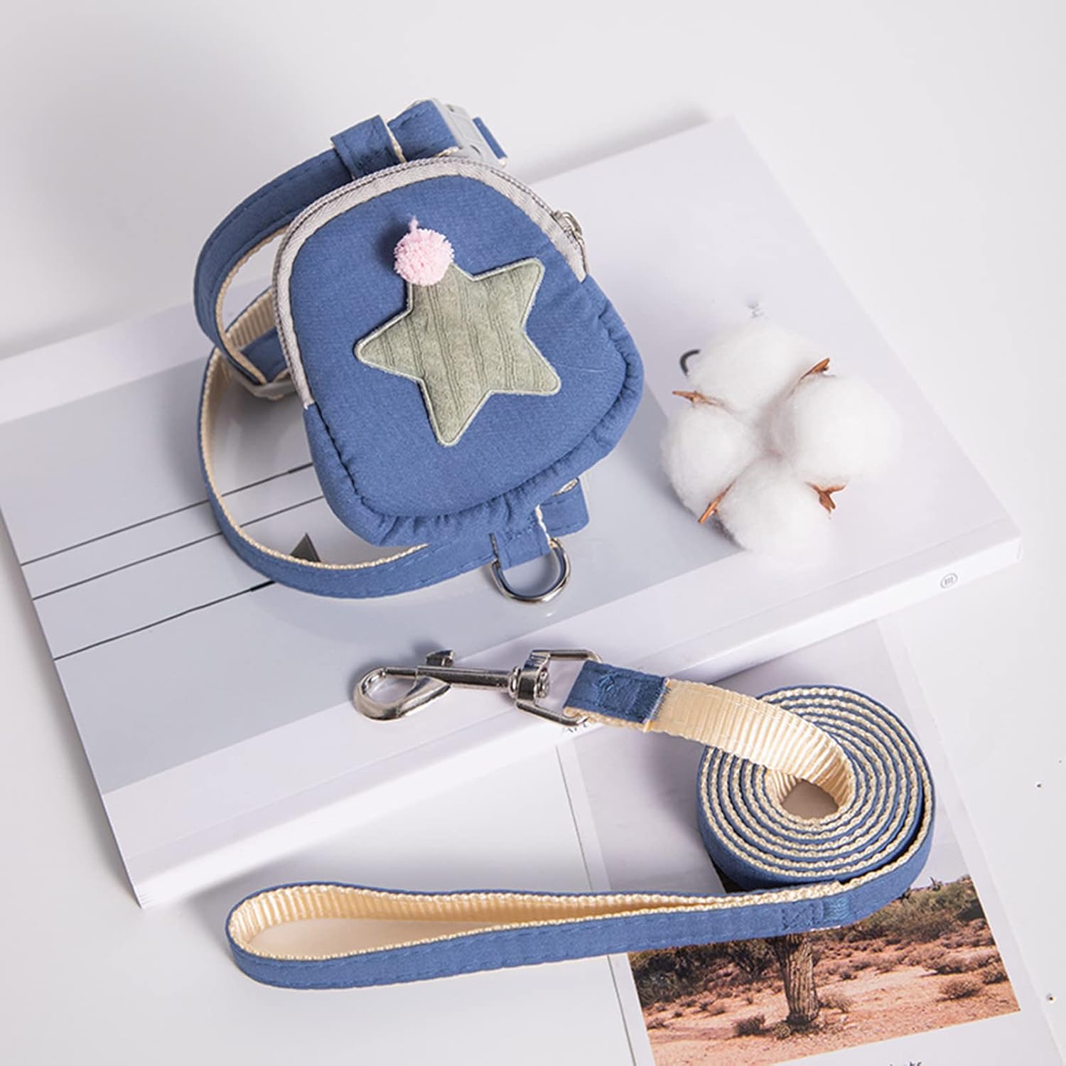 Tbest Vest Har,Pet Harn Le Set STS Even Prure Ese Proof Loose Cat Vest Belt for Outdoor (M (Recommended 2.5‑5kg/5.5‑11lb)) - Image 5