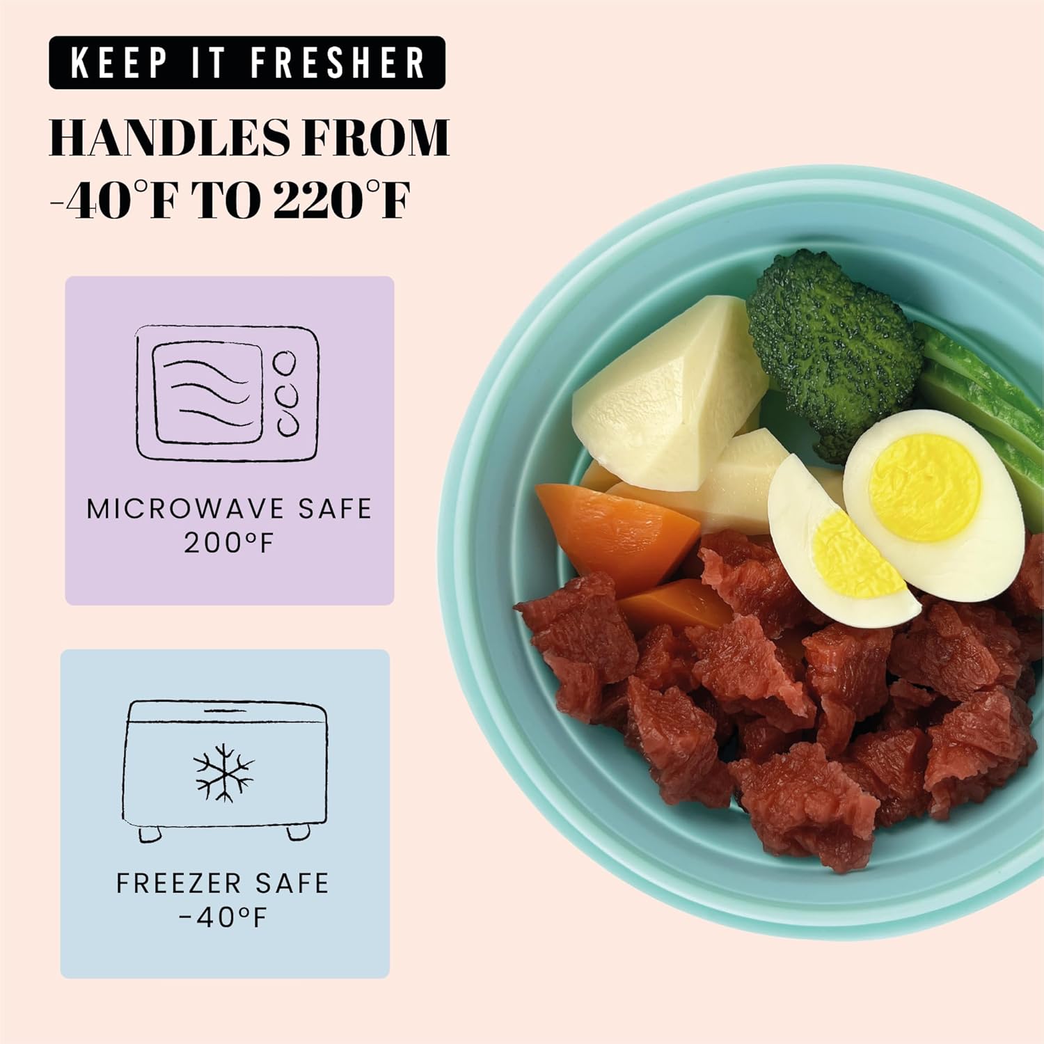 AVERYDAY 45oz Airtight Collapsible Dog Bowls with Lids, 2 Pack Portable Travel Dog Bowls for Large Medium Breeds, Silicone Food and Water Dish, 5.5 Cups Foldable Pet Bowl for Traveling and Camping - Image 6