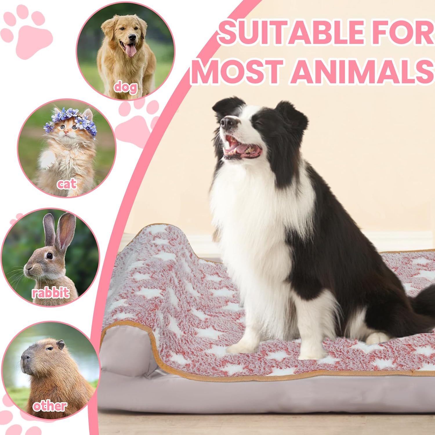 3 Pcs Dog Blanket Super Soft Pet Puppy Blankets Calming Dog Blankets for Small, Medium Large Dogs Warm Sleep Mat Washable Dog Blanket for Puppy Cat (42"×30") - Image 5
