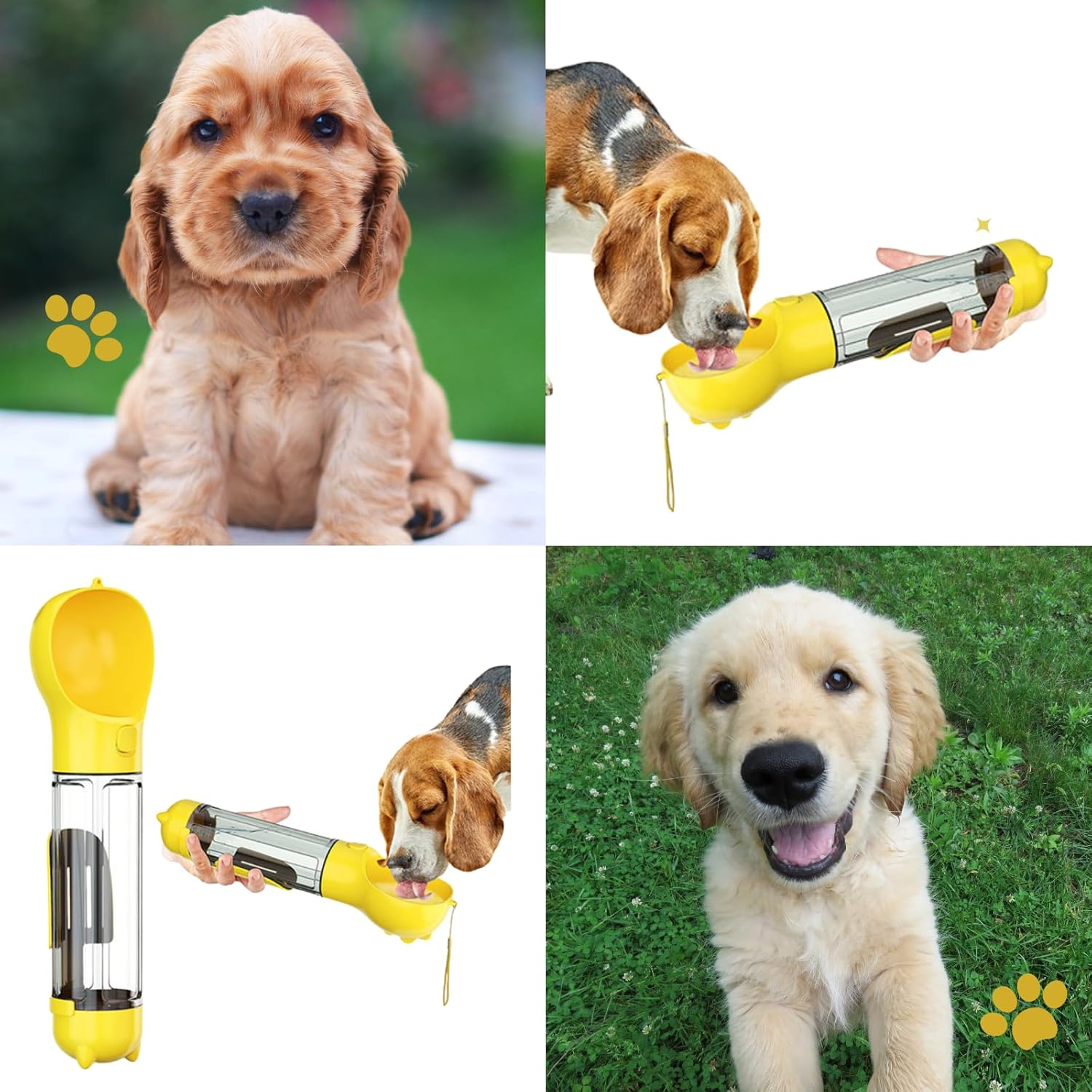 Portable Dog Accessories Leak Proof & Lightweight 4-in-1 Dog Water Bottle for Walks - Image 7